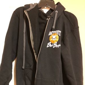 Detroit Pistons Bad Boys ZIP Up Mens Large Hoodie